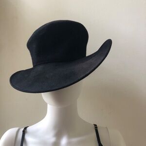 Fred Hasson. Black Wool Felt. Unique.